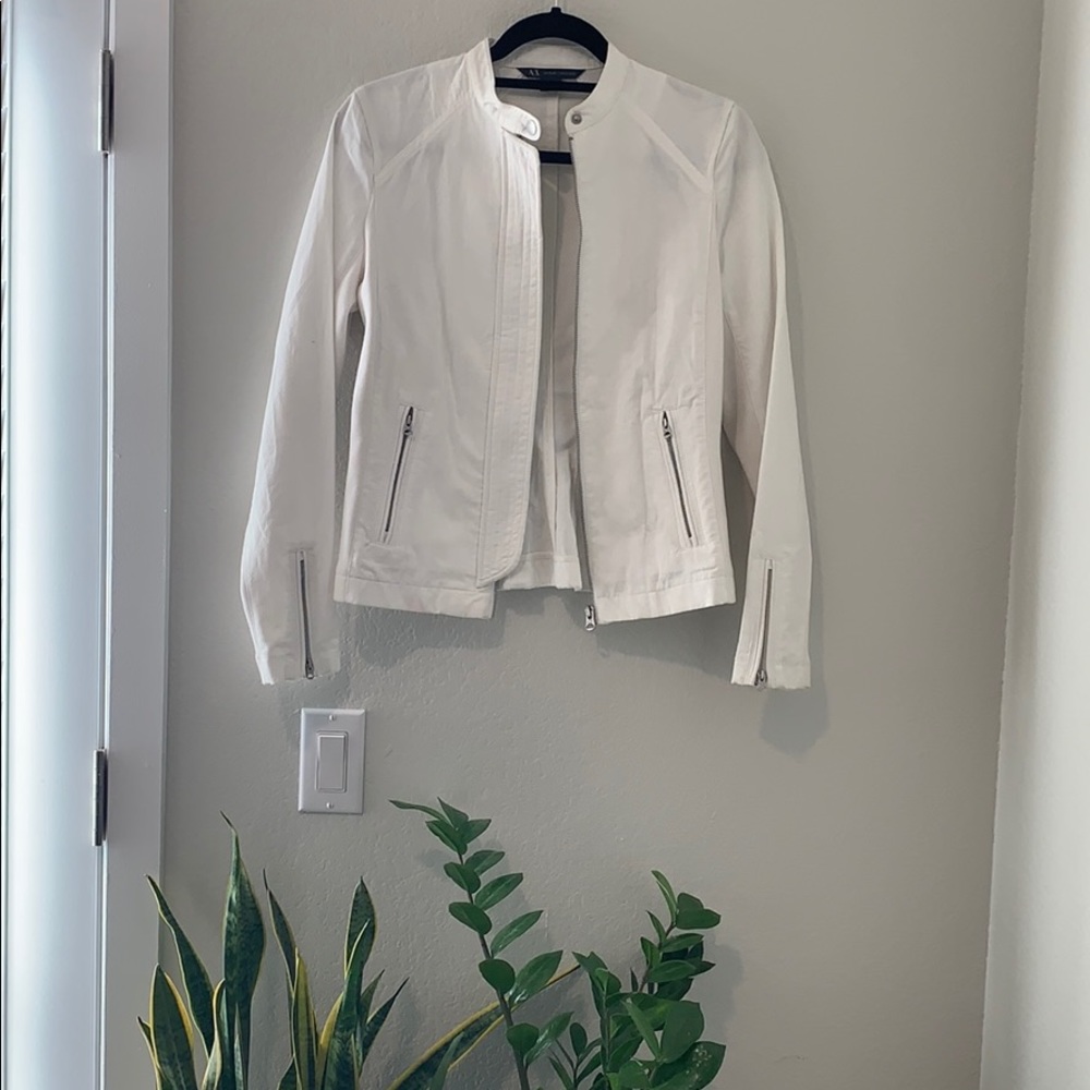 Armani Exchange white jacket